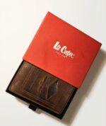 ⁦ארנק עור לגבר Lee Cooper חום כהה | ארנק מקורי עם תאי כרטיסים ורוכסן⁩ – תמונה ⁦5⁩