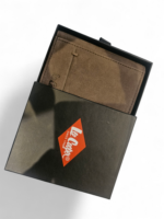 ⁦ארנק עור אמיתי לגבר Lee Cooper בז' | תא רוכסן חיצוני, תאים לכרטיסים ותעודה⁩ – תמונה ⁦2⁩