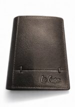 ארנק עור אמיתי לגבר Lee Cooper חום | תא רוכסן חיצוני, תאים לכרטיסים ותעודה