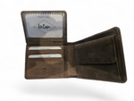 ⁦ארנק עור אמיתי לגבר Lee Cooper בז' | תא מטבעות עם דש, תאים לכרטיסים ותעודה⁩ – תמונה ⁦5⁩