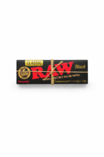 נייר גלגול RAW Black Classic 1¼ עם פילטרים – נייר טבעי פרימיום